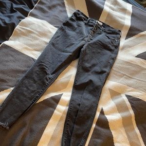 Madewell 10” high rise washed black skinny Jean